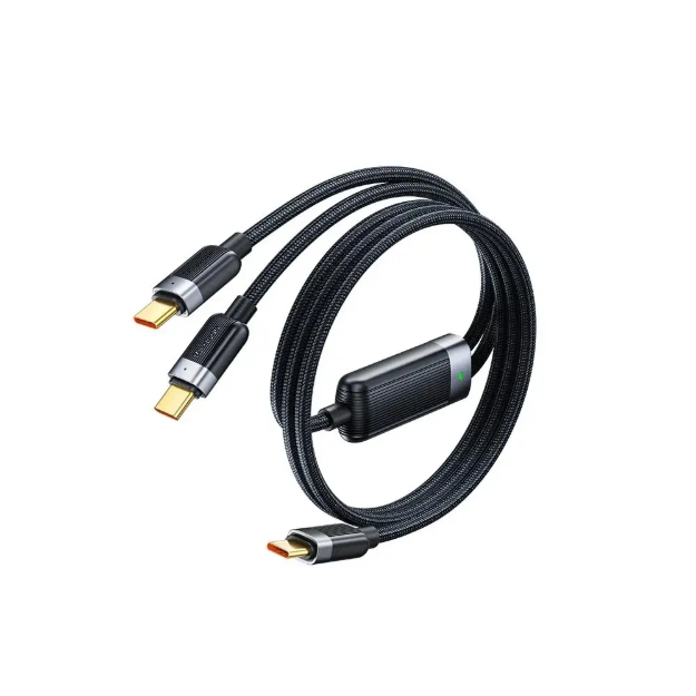 Picture of Mcdodo CA-6780 2si 1 Arada USB-C to Çift USB-C 100W PD Hızlı Şarj ve Veri Kablosu 1.5M Siyah