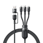 Picture of Mcdodo CA-8800 3ü 1 Arada USB-A & USB-C to Lightning + Micro USB + USB-C 100W Hızlı Şarj ve Veri Kablosu 1.2M Siyah