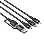 Picture of Mcdodo CA-8800 3ü 1 Arada USB-A & USB-C to Lightning + Micro USB + USB-C 100W Hızlı Şarj ve Veri Kablosu 1.2M Siyah