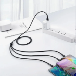 Picture of Mcdodo CA-6960 3ü 1 Arada USB-A to Lightning + Micro USB + USB-C 3A Şarj ve Veri Kablosu 1.2M