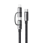 Picture of Mcdodo CA-0550 Lightning Yassı Şarj ve Type-C 100W Data Kablosu 1M Siyah