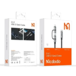 Picture of Mcdodo CA-0550 Lightning Yassı Şarj ve Type-C 100W Data Kablosu 1M Siyah