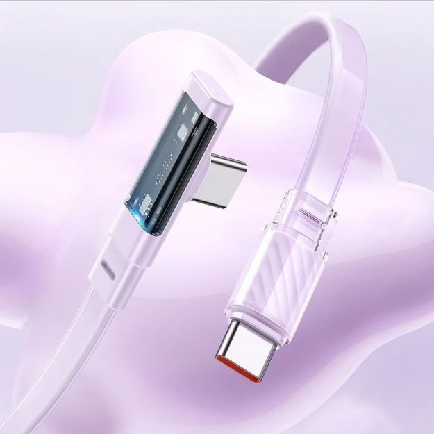 Picture of Mcdodo CA-3451 USB-C to USB-C 65W L Tip Hızlı Şarj Kablosu Mor 1.2M