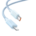 Picture of Mcdodo CA-3661 Crystal Serisi USB-C to Lightning 36W PD Hızlı Şarj ve Veri Aktarım Örgü Kablo Mavi 1.2M