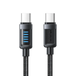 Picture of Mcdodo CA-0350 240W USB-C to USB-C Dinamik LED Göstergeli PD Hızlı Şarj ve Veri Aktarım Kablosu 1.2 Metre Siyah