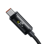 Picture of Mcdodo CA-8000 USB-C to USB-C 100W PD Hızlı Şarj ve Veri Kablosu Çift LED Ekranlı 1.2 Metre Siyah