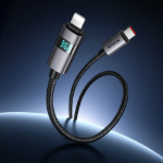 Picture of Mcdodo CA-6570 USB-C to Lightning 36W PD Hızlı Şarj ve Veri Kablosu Yatay LED Ekranlı 1.2 Metre Siyah