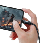 Picture of Mcdodo CA-5780 USB-C to USB-C 60W PD Hızlı Şarj Dijital Göstergeli Örgülü Şarj ve Veri Kablosu 1.2 Metre Siyah