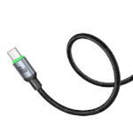 Picture of Mcdodo CA-6870 Easy Series USB-C to USB-C 60W PD Hızlı Şarj ve Veri Kablosu E-Marker Çipli LED Göstergeli Örgü 1.2m Siyah