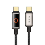 Picture of Mcdodo CA-6681 USB-C to USB-C 100W PD Hızlı Şarj Nefes Alan LED Göstergeli Premium Örgü Kablo 1.2m Siyah