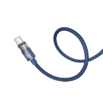 Picture of Mcdodo CA-5586 100W Type-C to Type-C Şeffaf LED Işıklı Şarj Kablosu 1.2M Mavi