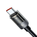 Picture of Mcdodo CA-2840 100W Type-C to Type-C Power Off LED Işıklı Hızlı Şarj ve Data Kablosu 1.2m Siyah