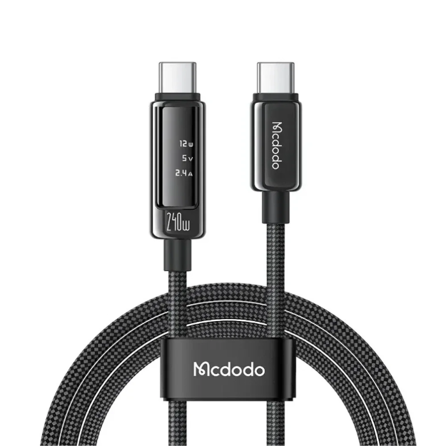 Picture of Mcdodo CA-8900 240W Type-C to Type-C OLED Ekranlı PD Hızlı Şarj ve Data Kablosu 1.2m