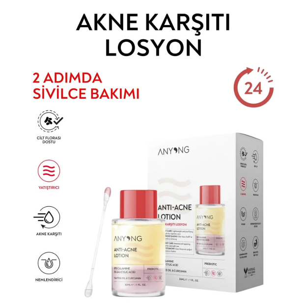 Picture of Anyong Akne Karşıtı Bakım Losyonu 30 ml Salisilik Asit, Kalamin ve Çay Ağacı Yağı İçeren Sebum Dengeleyici Cilt Bakım Losyonu